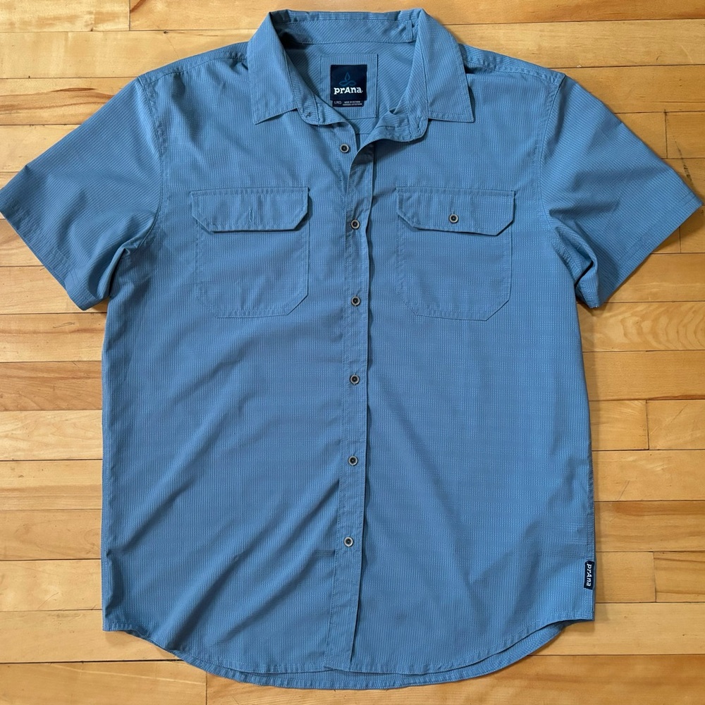 PRANA Mens Button Down Cayman Shirt